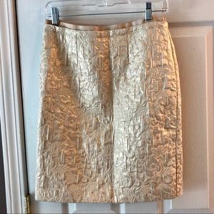 Gold brocade pencil skirt